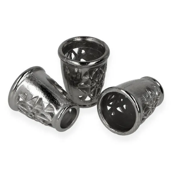 ČERNÁ * Kovová koncovka 10x14 mm