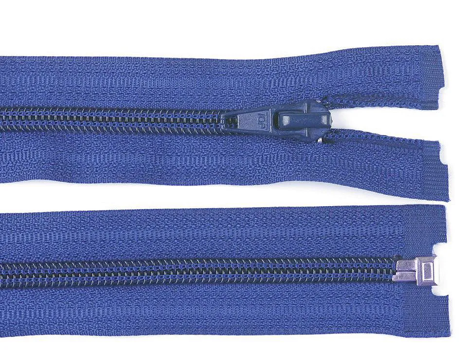 MODRÁ * Spirálový zip délka 70 cm - bundový