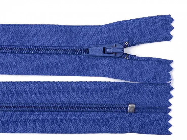 KRÁLOVSKÁ MODRÁ * Spirálový zip délka 45 cm - nedělitelný