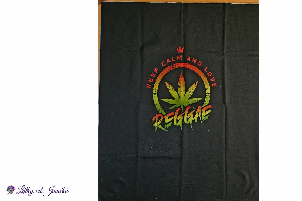 Teplákovina 240g - PANEL L 70 cm - reggae